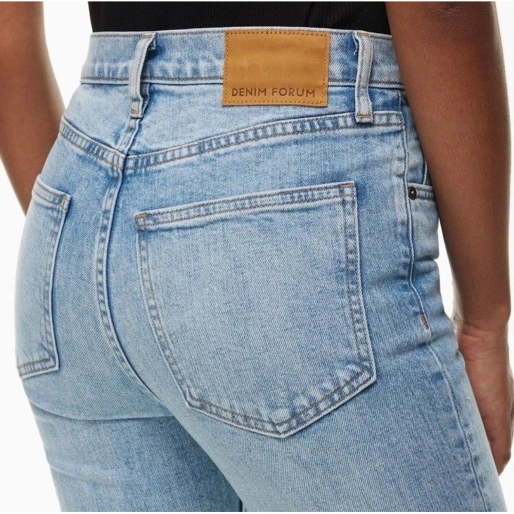 Denim Forum The Yoko High Rise Slim Jean Raw Hem‎ Size 29 Comfort Casual Summer - Picture 4 of 14